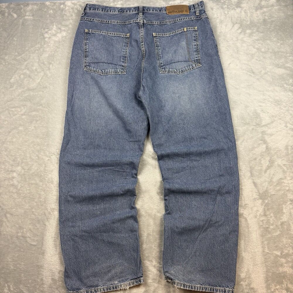 Nautica Jeans Co Baggy Jeans Mens 36x30 Blue Denim Y2K Loose Fit